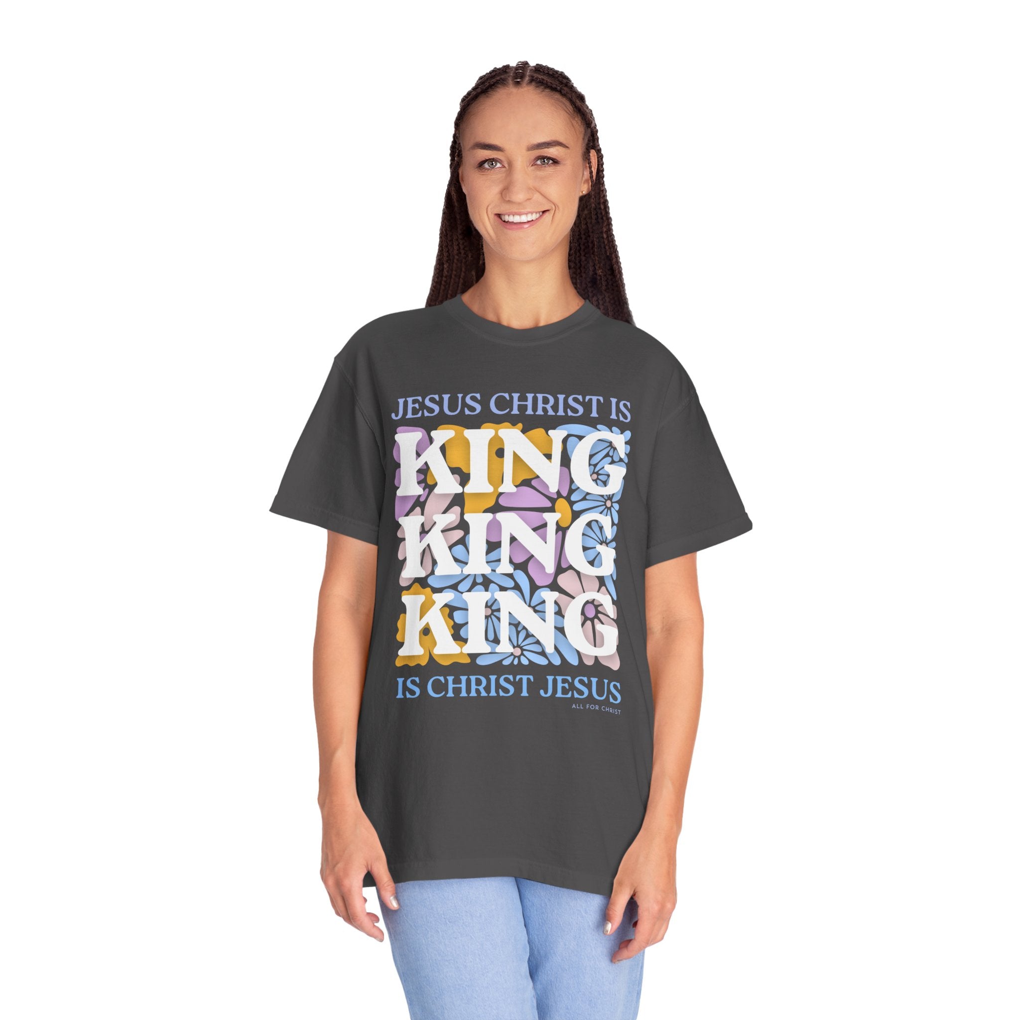 Christian 'King' Graphic T-Shirt — Jesus Christ Is King Faith Tee