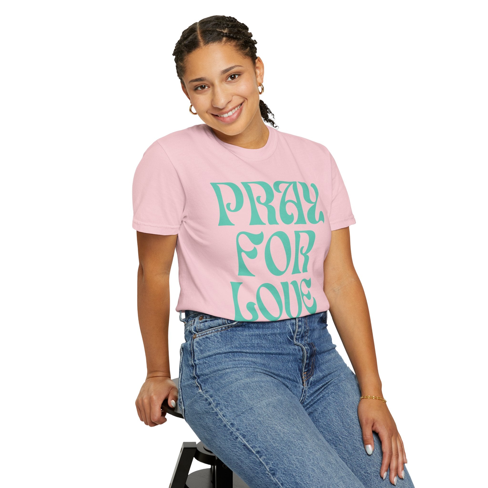 Pray for Love Tee — Vintage Script Graphic T‑Shirt