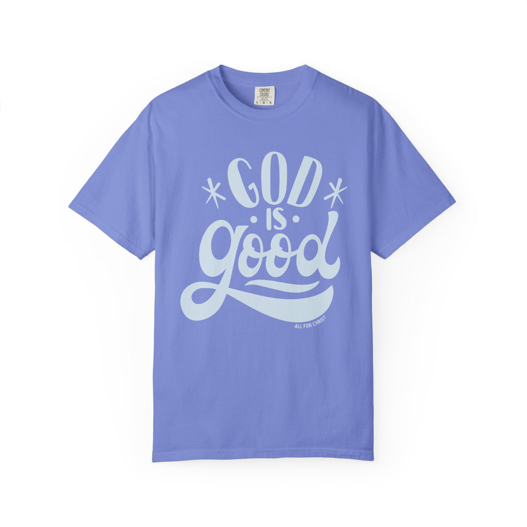 God Is Good T-Shirt — Vintage Script Faith Tee