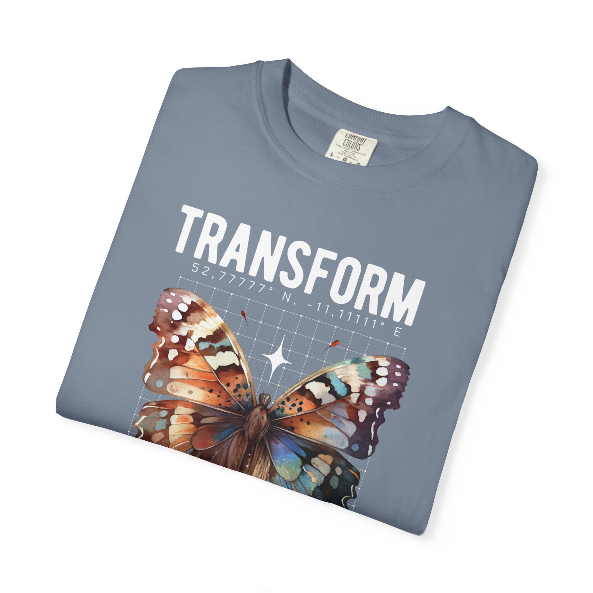Christian T-Shirt — "Transform Through Jesus Christ" Butterfly Faith Tee