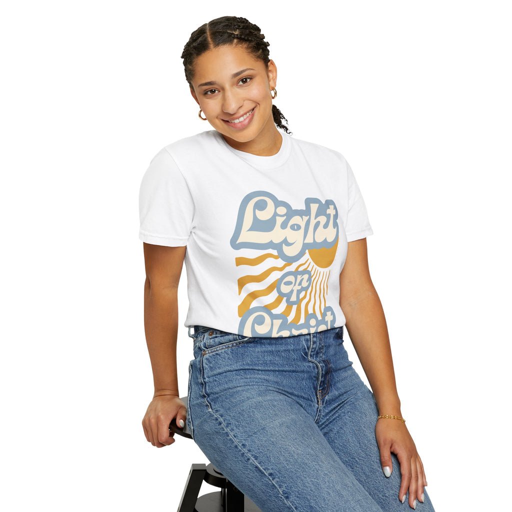 Light on Christ T-Shirt — Retro Christian Faith Tee