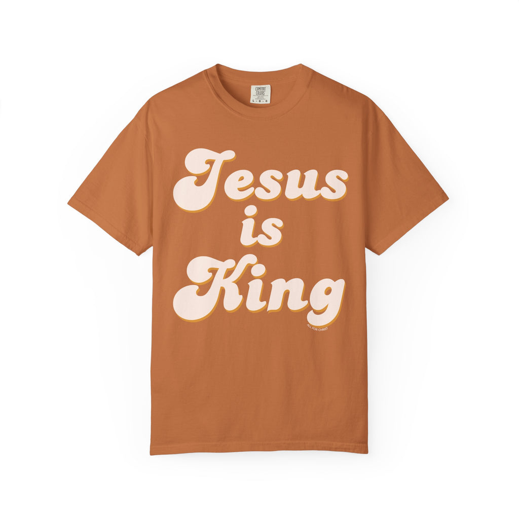 Jesus Is King T‑Shirt — Retro Christian Faith Tee