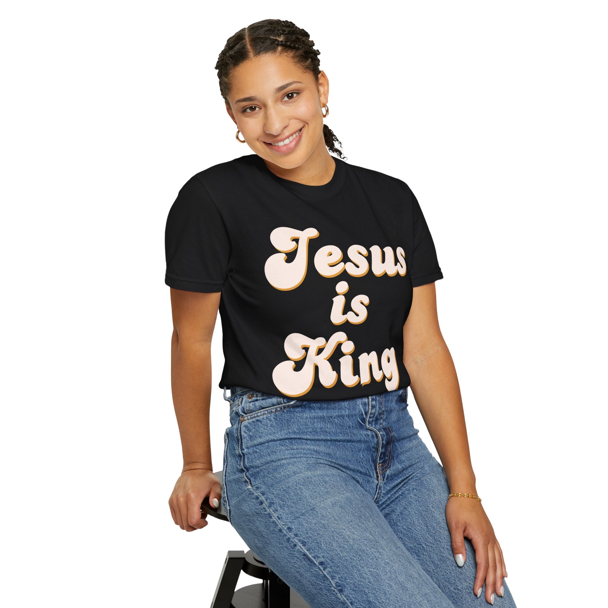 Jesus Is King T‑Shirt — Retro Christian Faith Tee