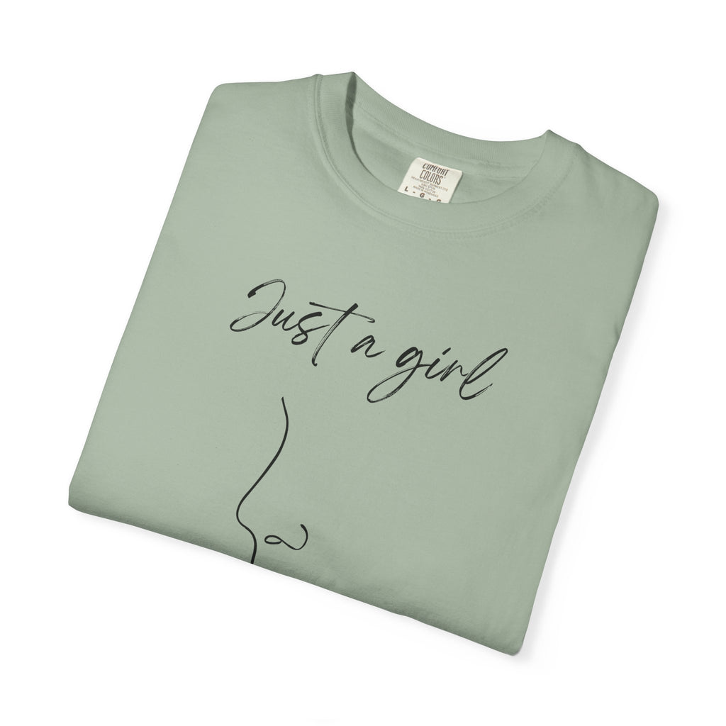 Christian Graphic T-Shirt — “Just a girl who loves Jesus” Minimal Line Art