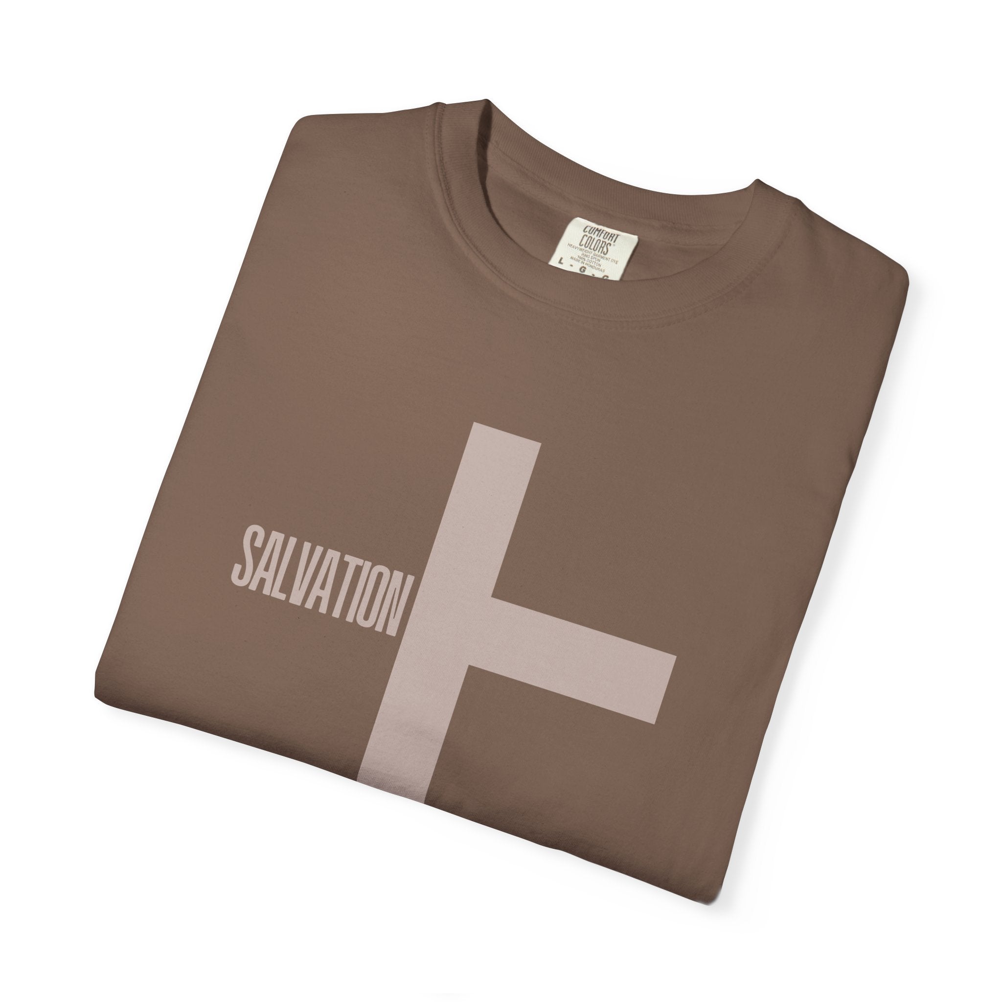 Salvation Cross T-Shirt — Minimal Christian Faith Tee