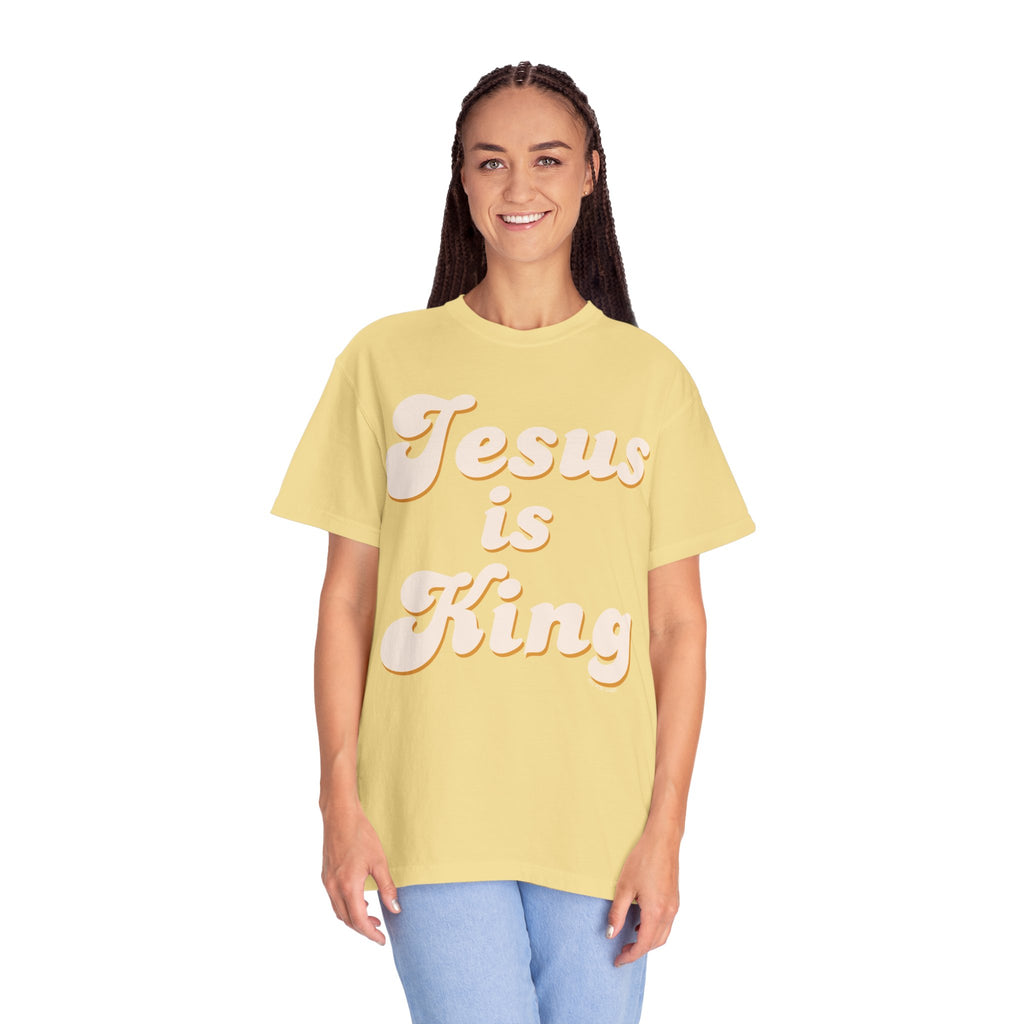 Jesus Is King T‑Shirt — Retro Christian Faith Tee