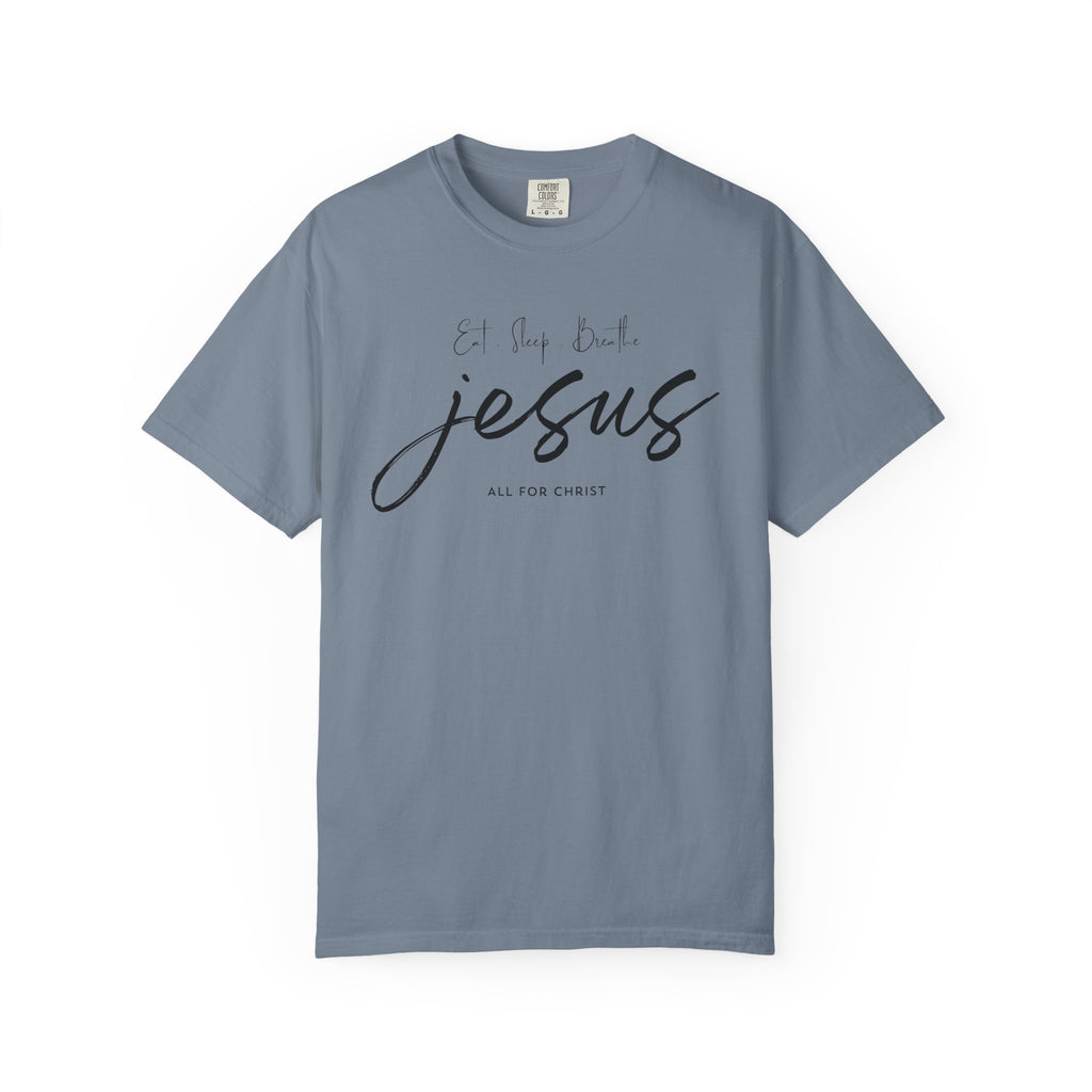 Jesus Script Tee - 'All for Christ' Faith Graphic T-Shirt