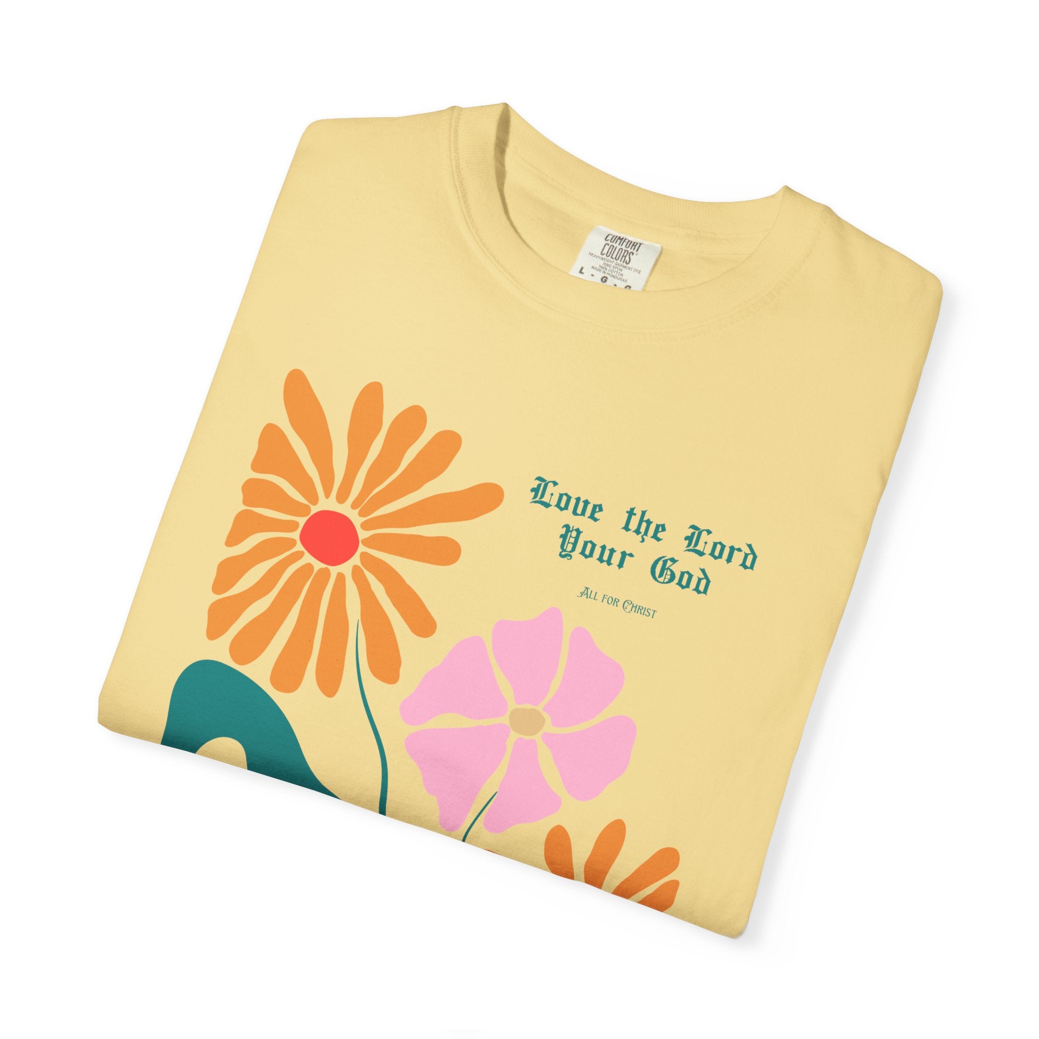 Floral 'Love the Earth Your God' T‑Shirt