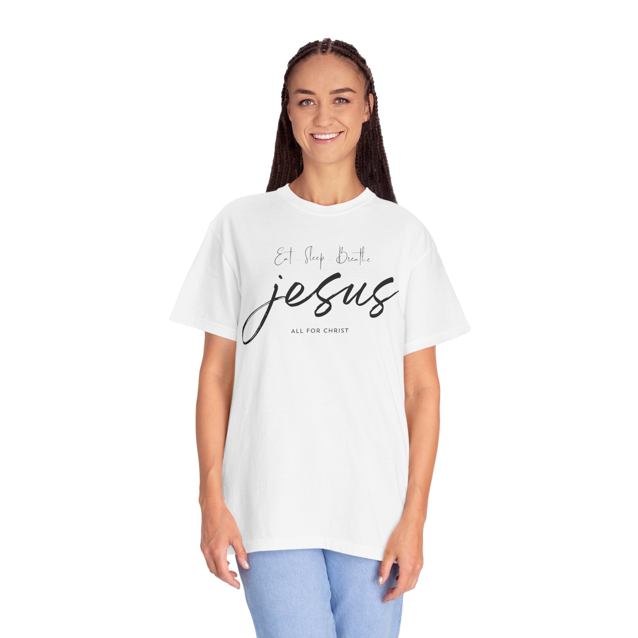 Jesus Script Tee - 'All for Christ' Faith Graphic T-Shirt