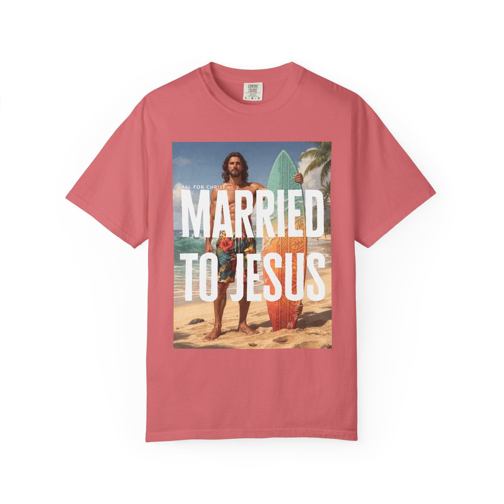 Married to Jesus Graphic T‑Shirt — Faith-Based Surf Beach Vibe