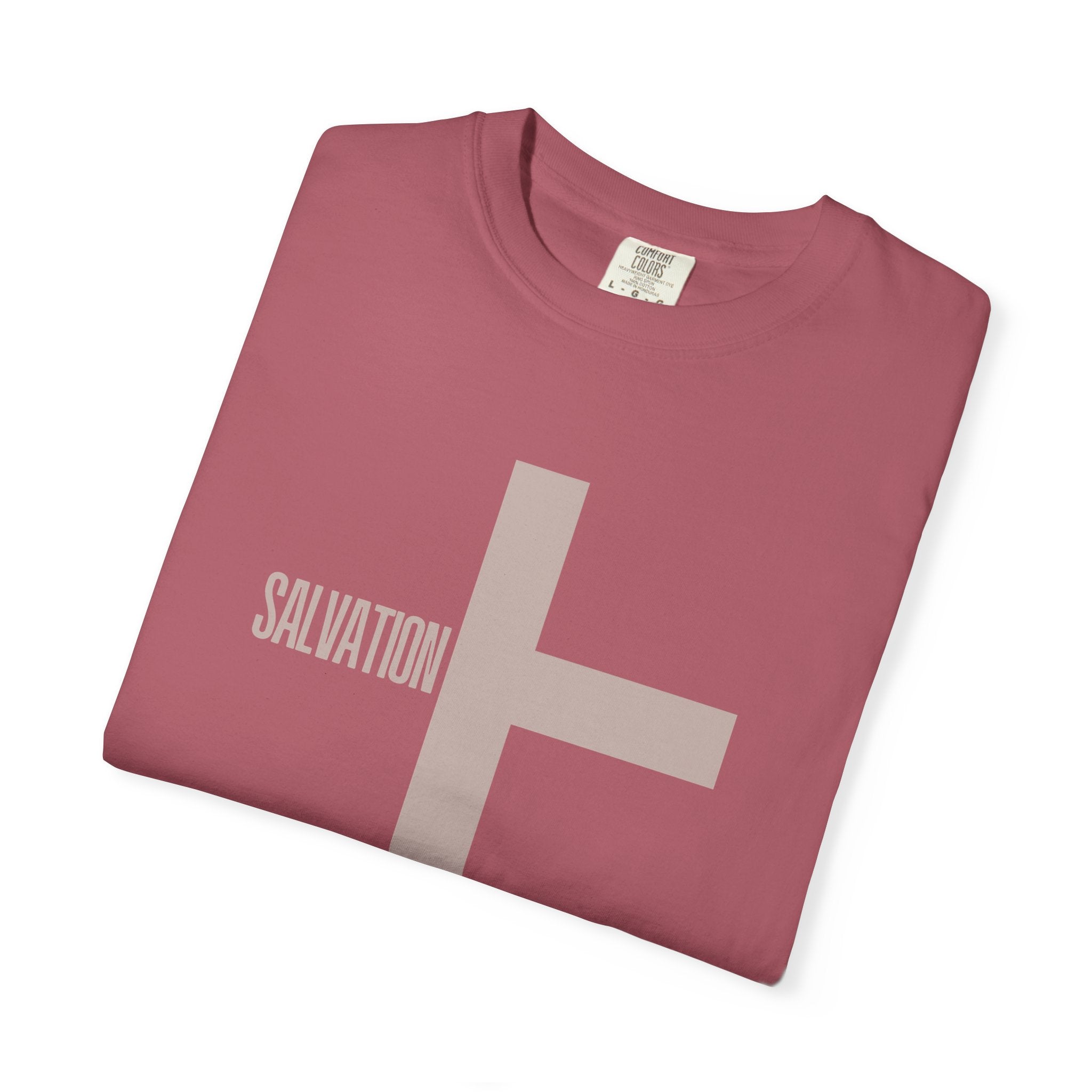 Salvation Cross T-Shirt — Minimal Christian Faith Tee