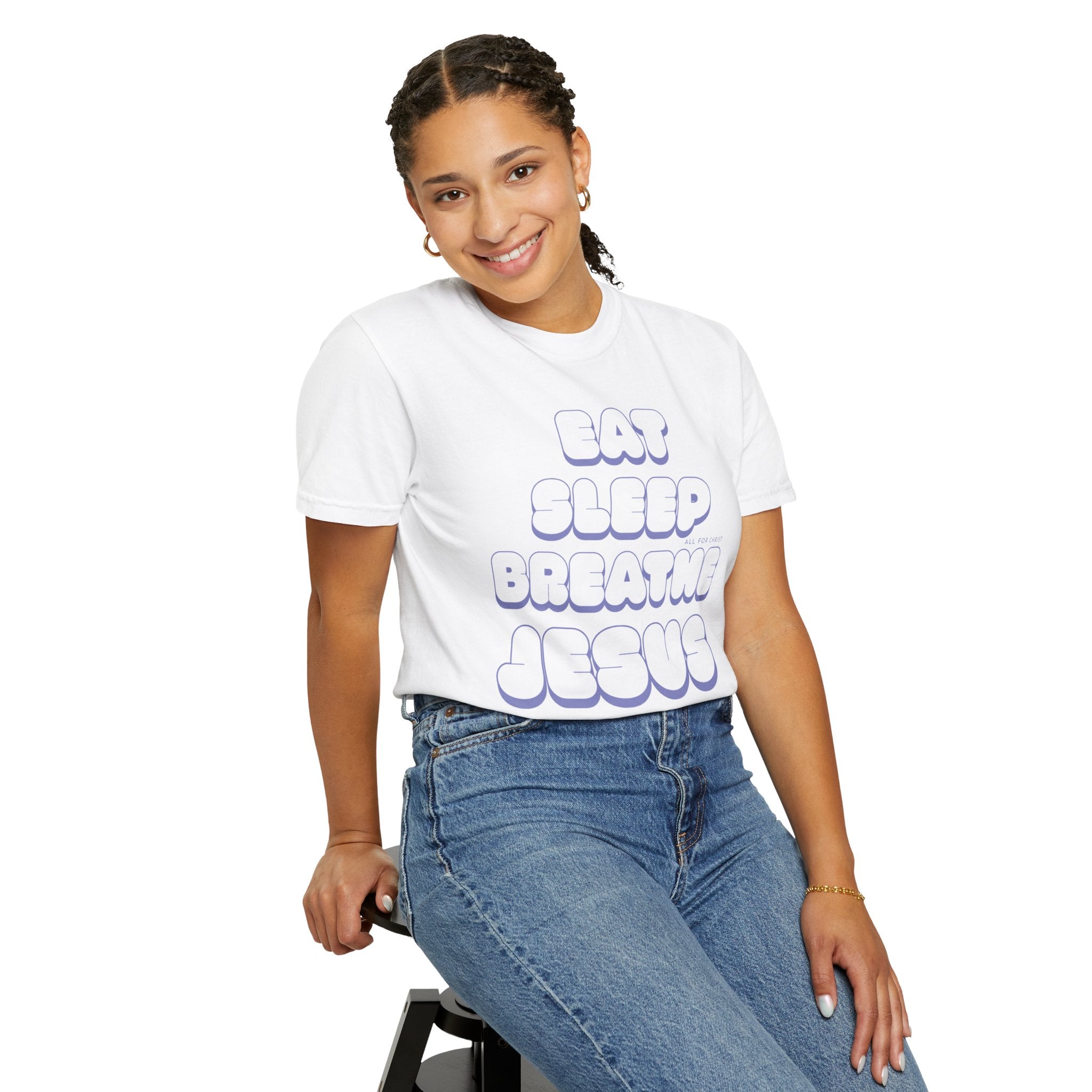 Eat Sleep Breathe Jesus T-Shirt — Retro Christian Faith Tee