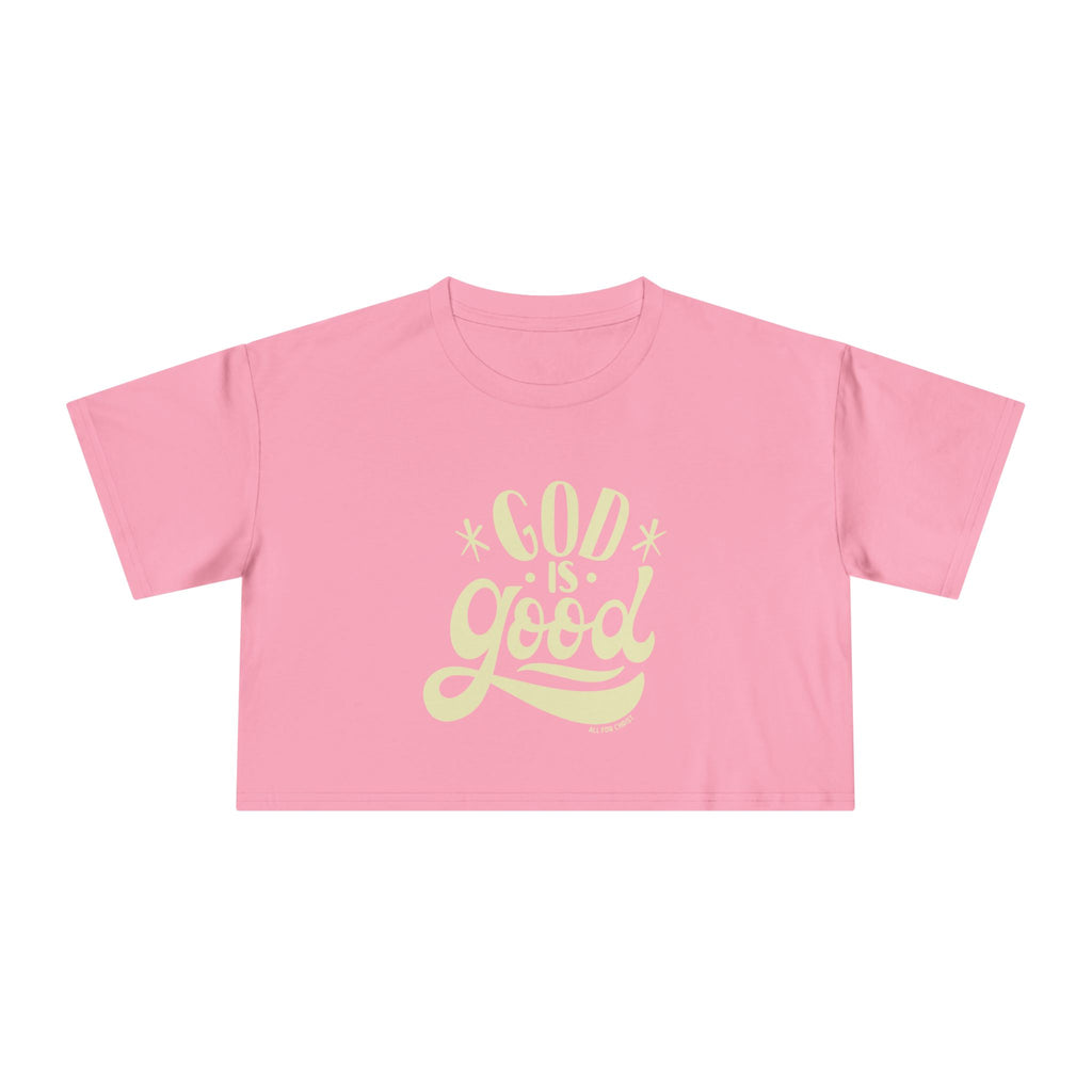 God Is Good Crop Tee — Women's Faith Graphic Top