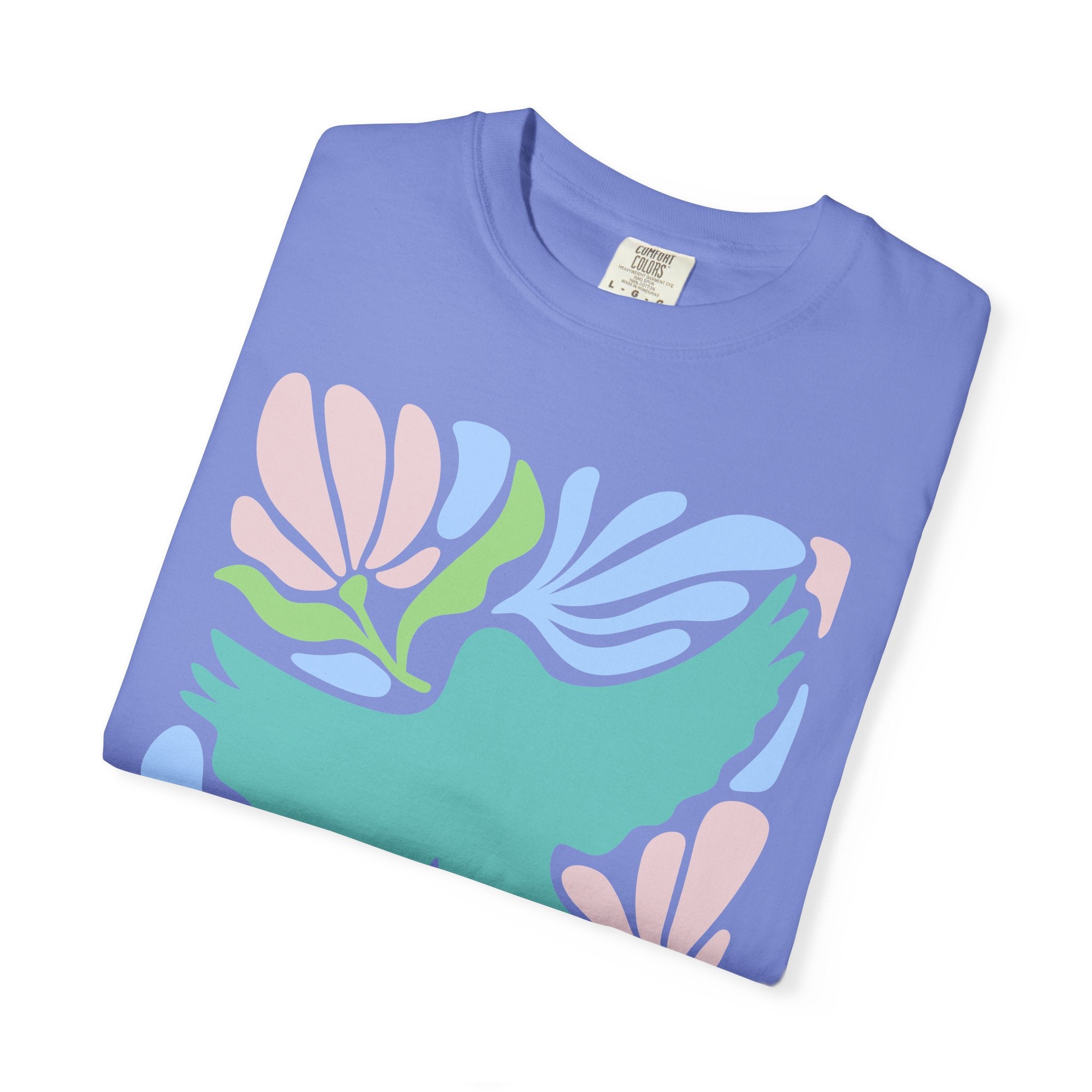Faith Dove T‑Shirt — Pastel Floral Inspirational Tee