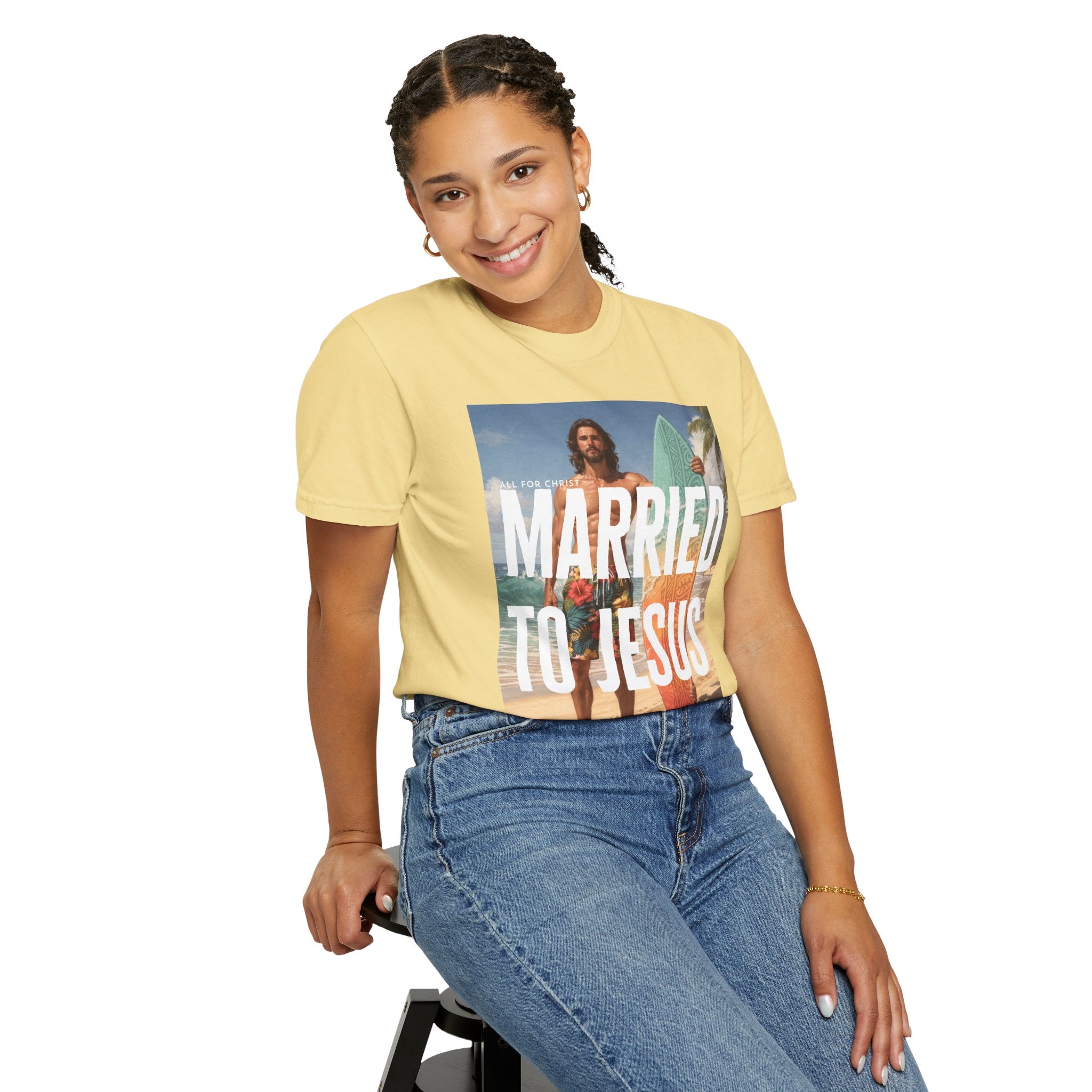 Married to Jesus Graphic T‑Shirt — Faith-Based Surf Beach Vibe