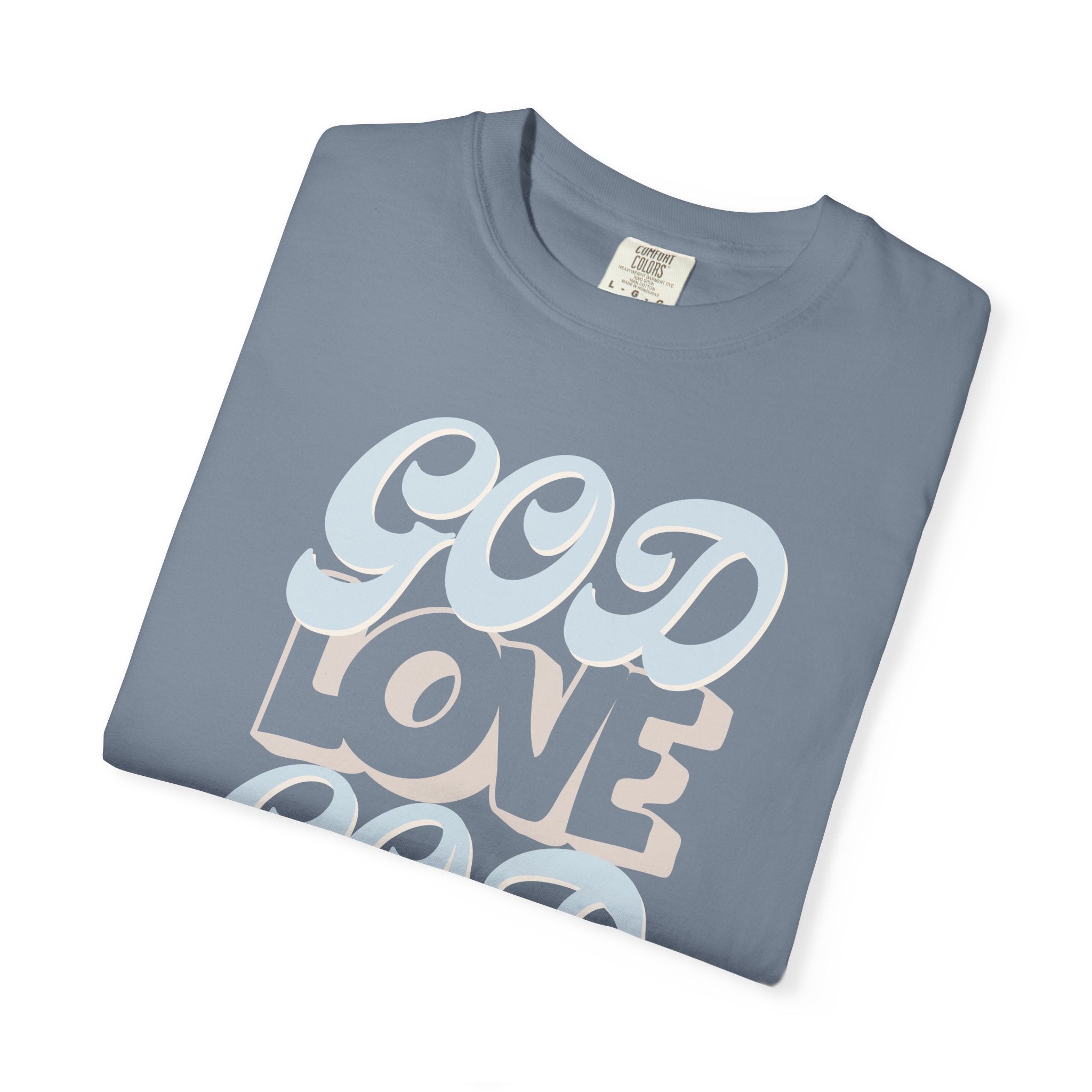 God Love Graphic T-Shirt — Retro Pastel Faith Tee