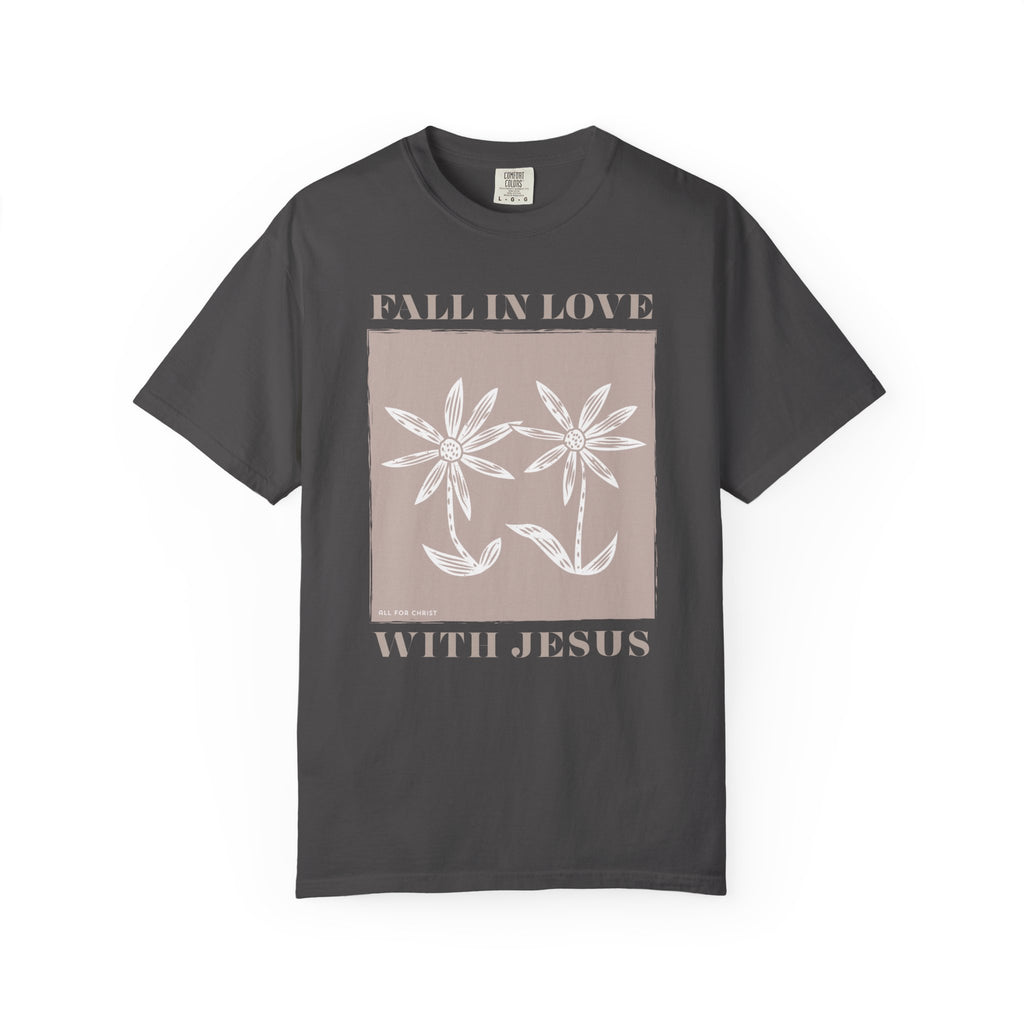 Faith Floral T‑Shirt — "Fall in Love with Jesus" Graphic Tee