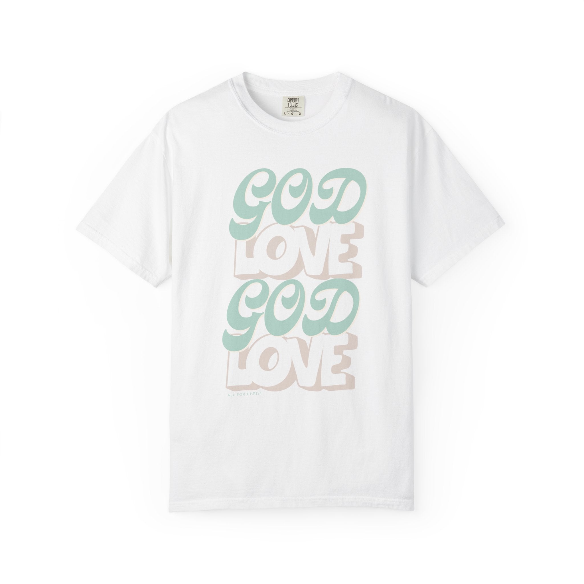 God Love Retro Script T-Shirt — Pastel Faith Tee