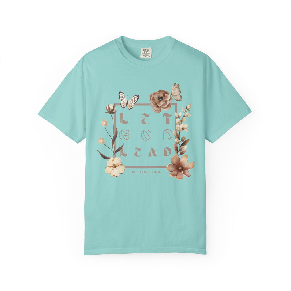 Retro Floral "Let God Lead" T-Shirt