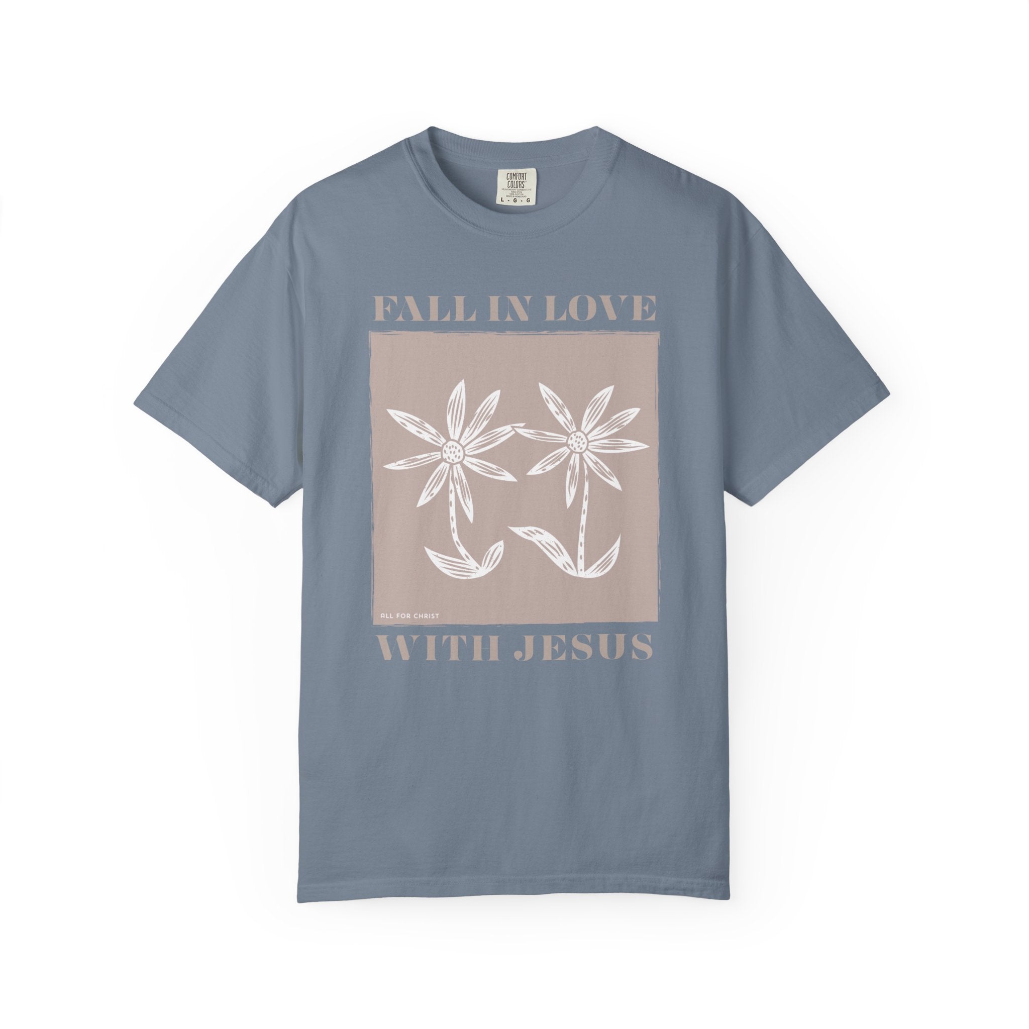 Faith Floral T‑Shirt — "Fall in Love with Jesus" Graphic Tee