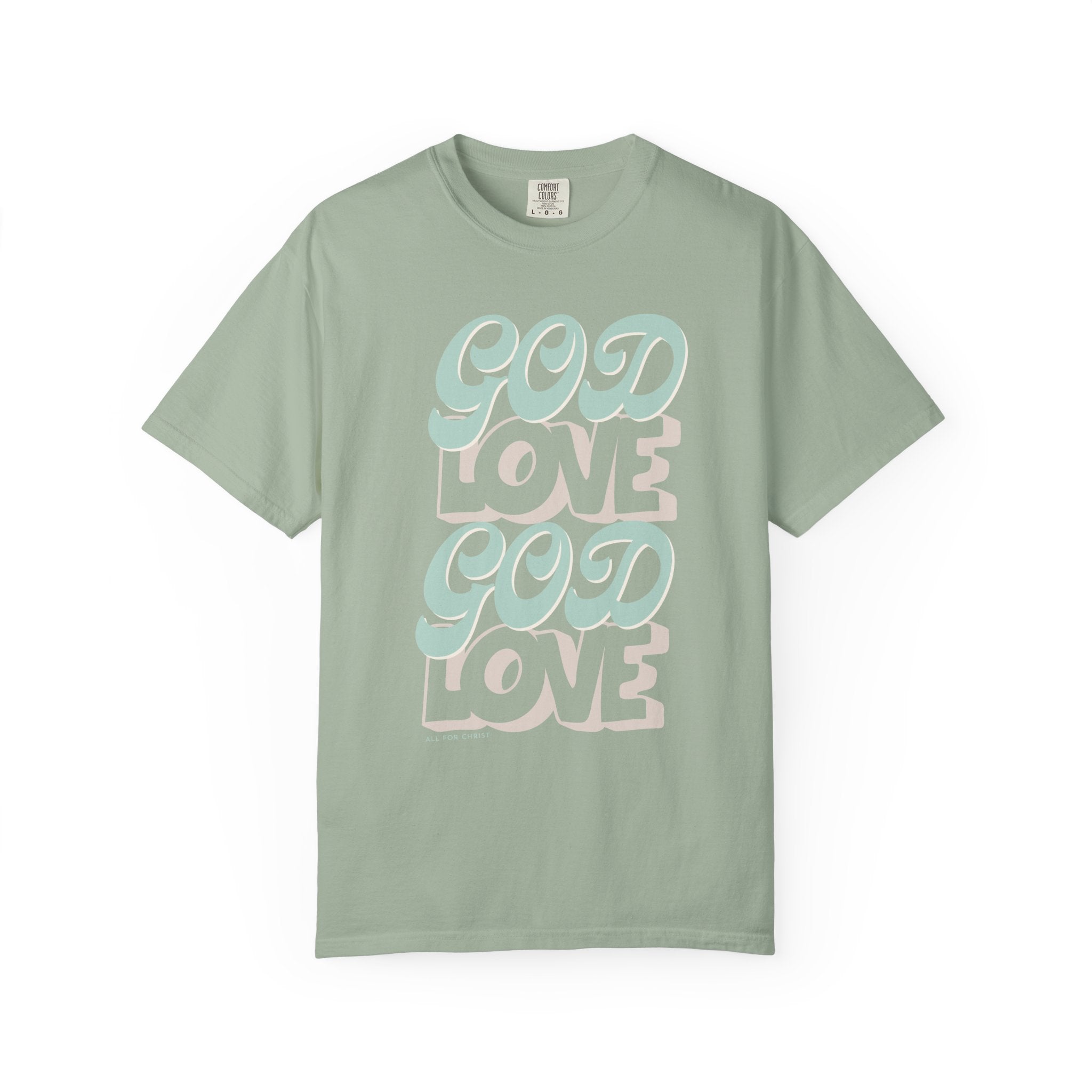 God Love Retro Script T-Shirt — Pastel Faith Tee