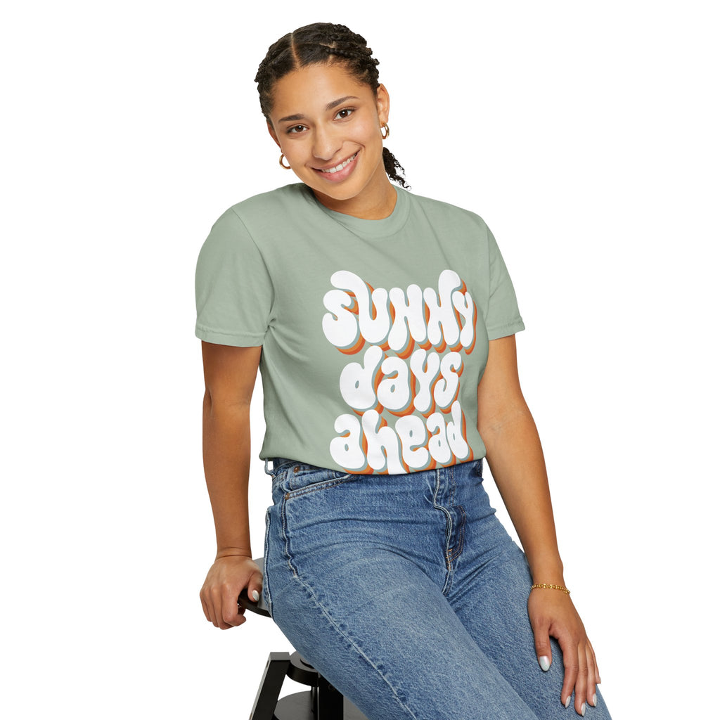 Sunny Days Ahead T-Shirt — Retro Bubble Letter Summer Tee