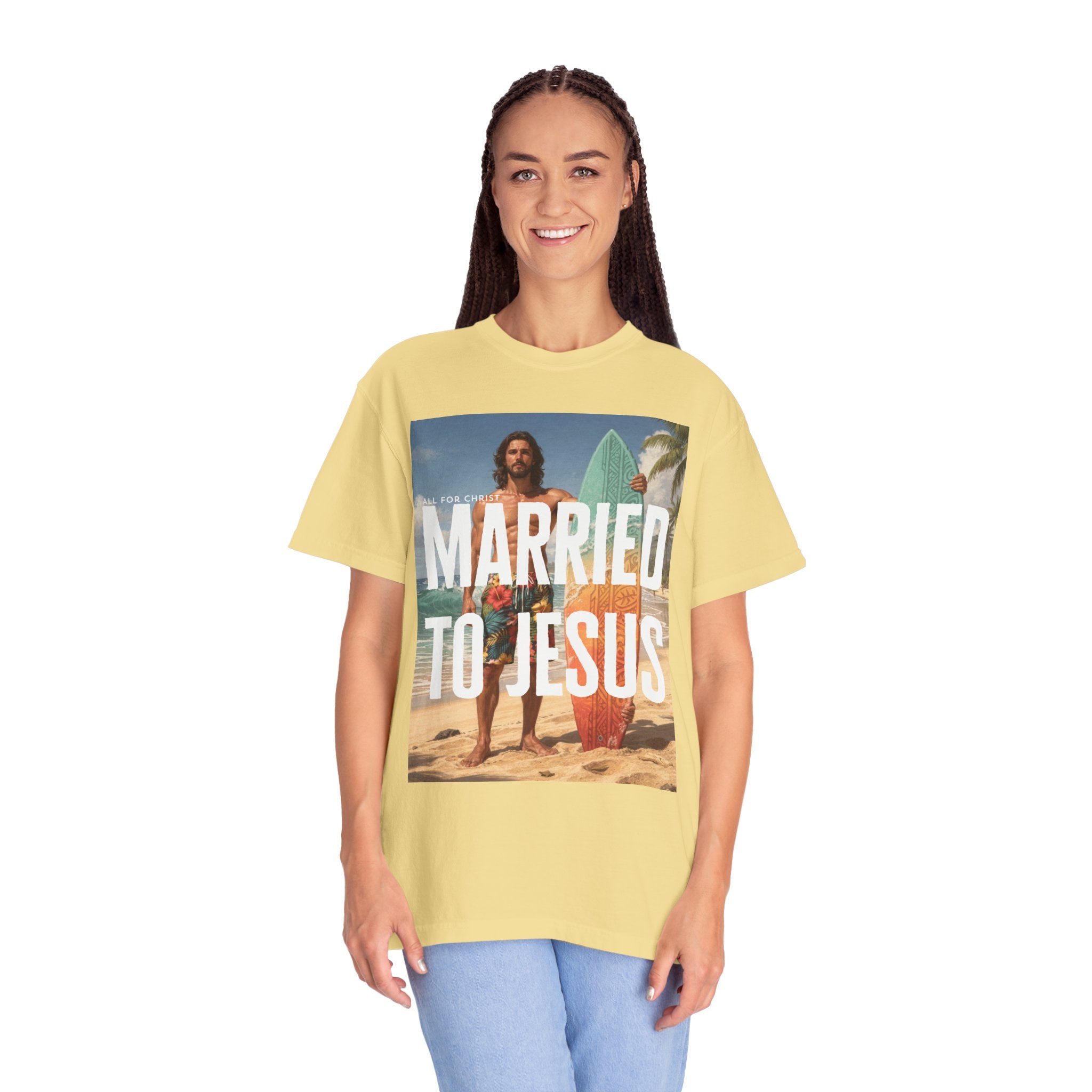 Married to Jesus Graphic T‑Shirt — Faith-Based Surf Beach Vibe