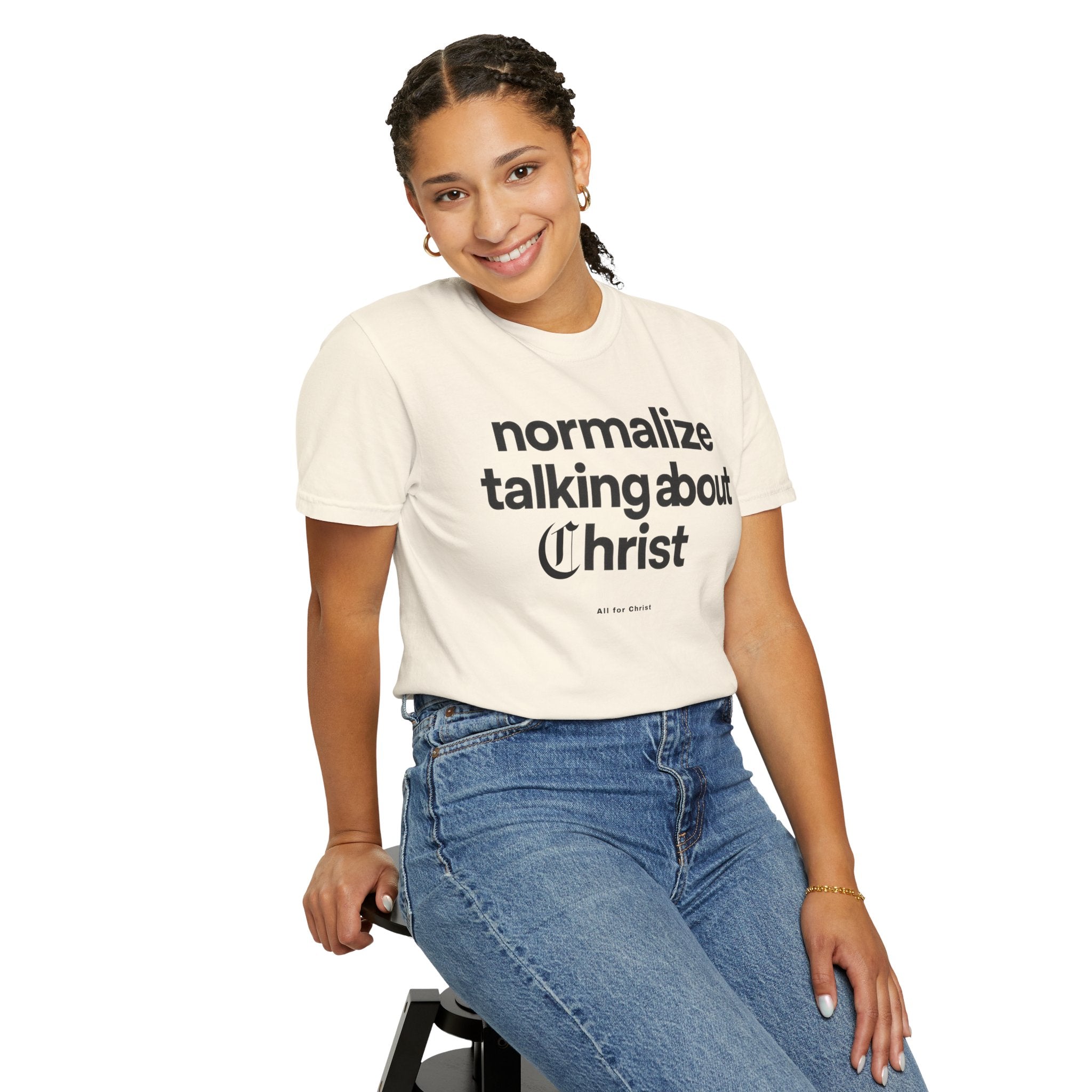 T‑Shirt — "Normalize Talking About Christ" Christian Faith Graphic Tee