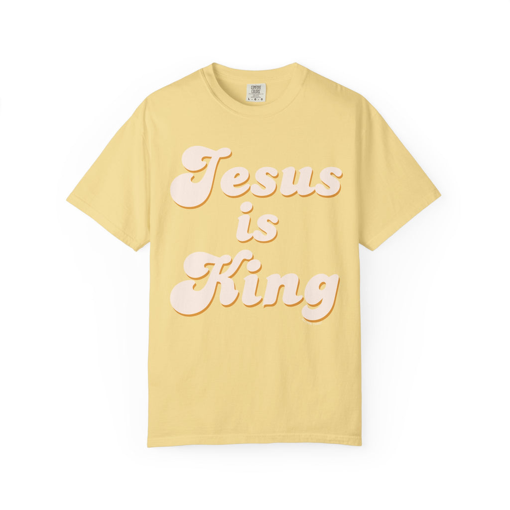 Jesus Is King T‑Shirt — Retro Christian Faith Tee