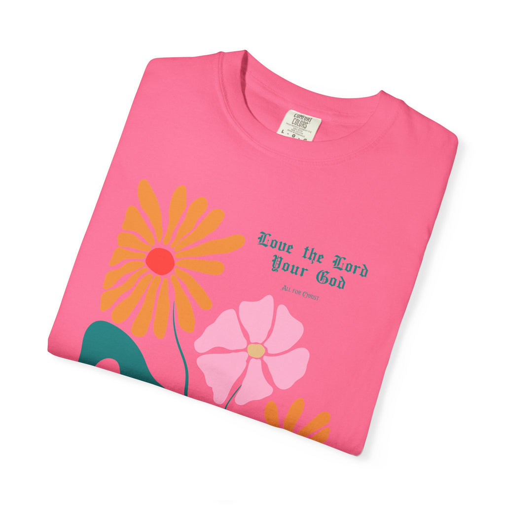 Floral 'Love the Earth Your God' T‑Shirt