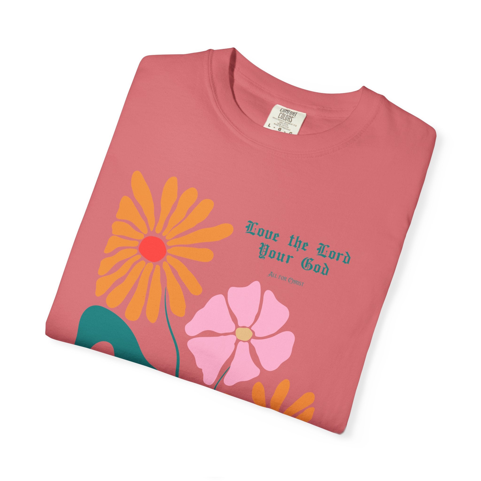 Floral 'Love the Earth Your God' T‑Shirt