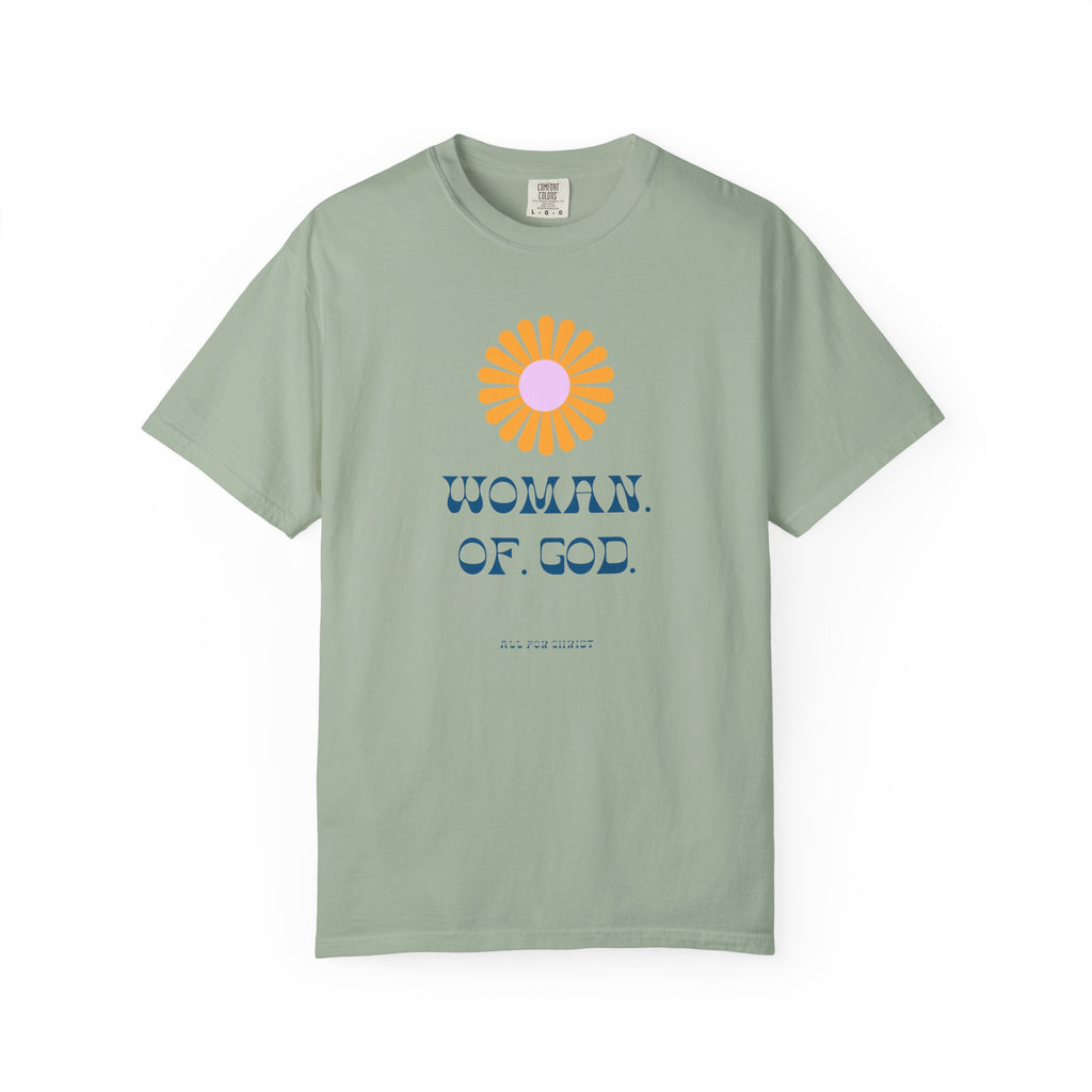 Woman of God T-Shirt — Floral Graphic Christian Tee