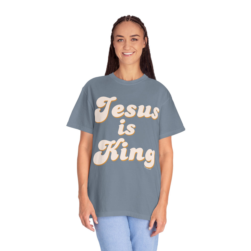 Jesus Is King T‑Shirt — Retro Christian Faith Tee