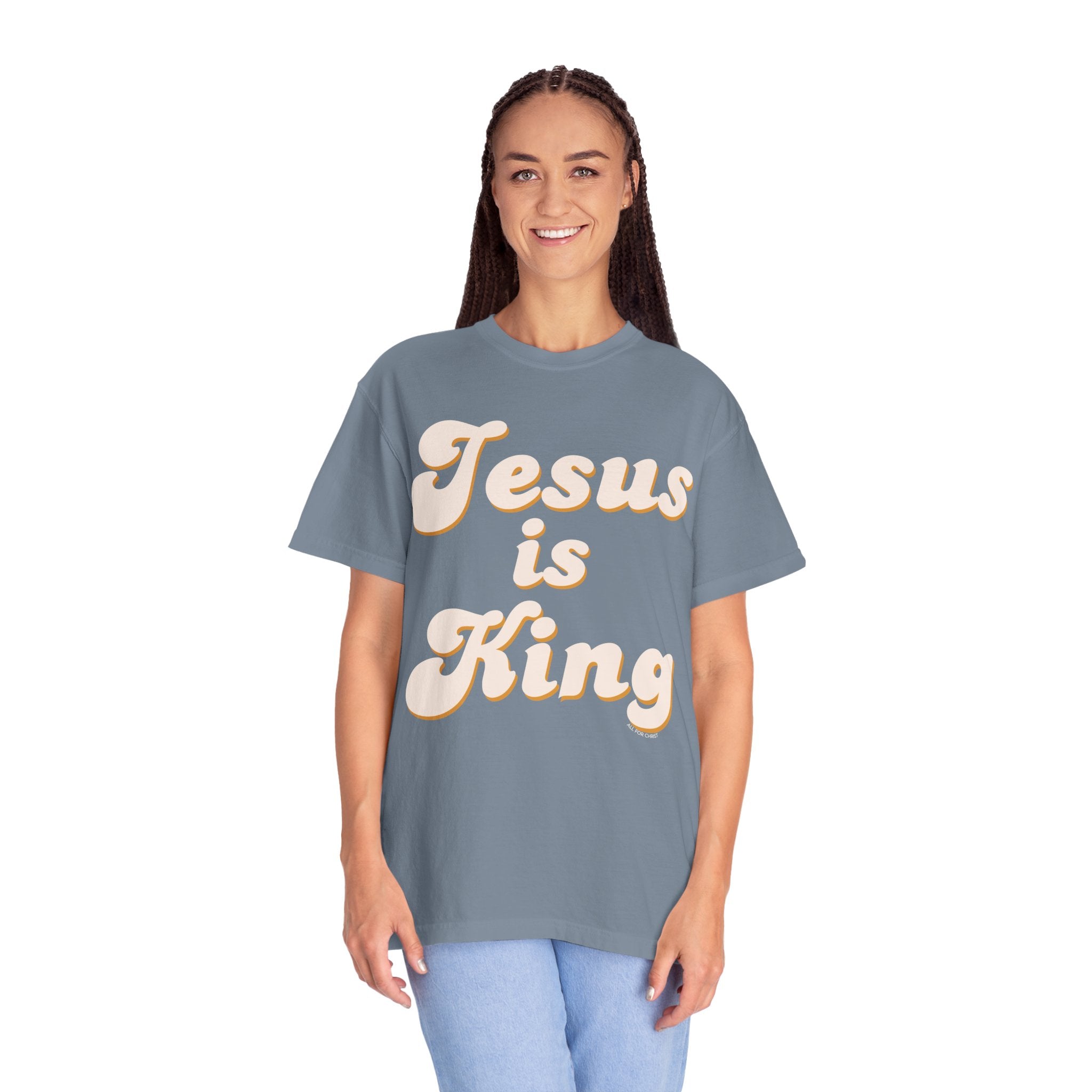 Jesus Is King T‑Shirt — Retro Christian Faith Tee