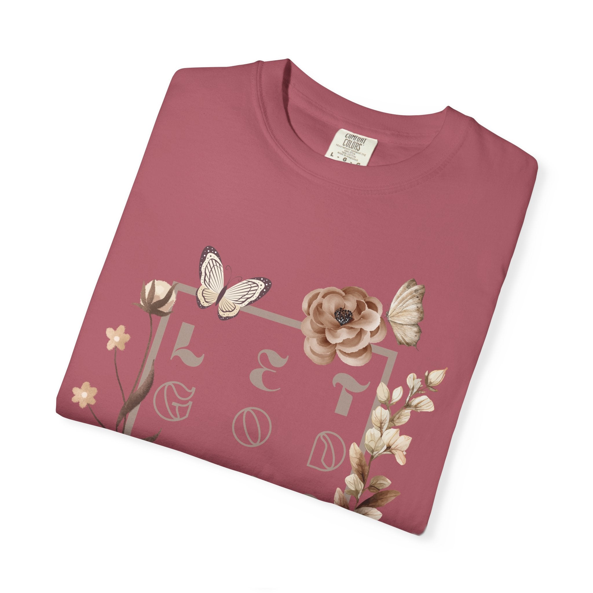 Retro Floral "Let God Lead" T-Shirt