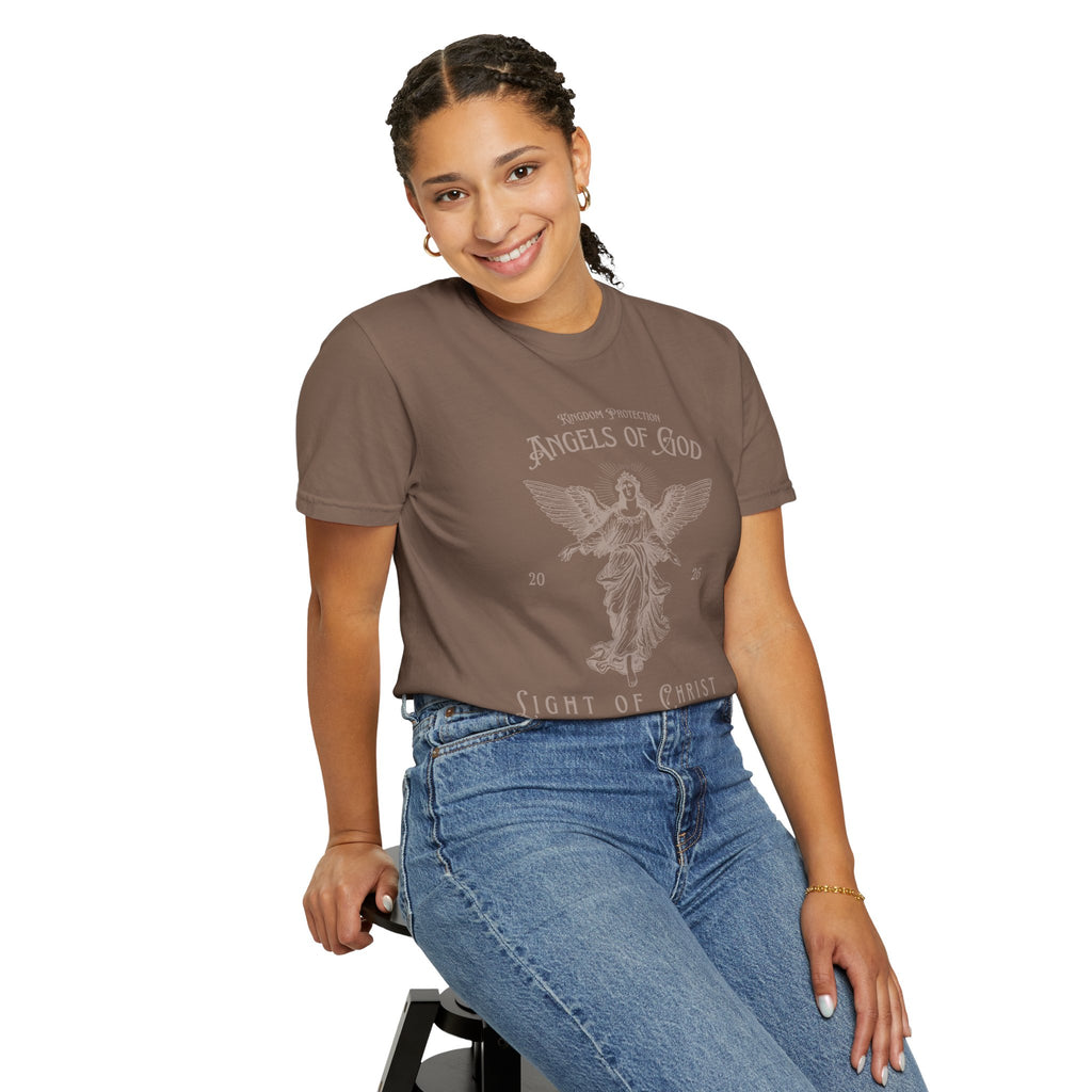 Angel Graphic T-Shirt — "Angels of God / Light of Christ" Religious Tee