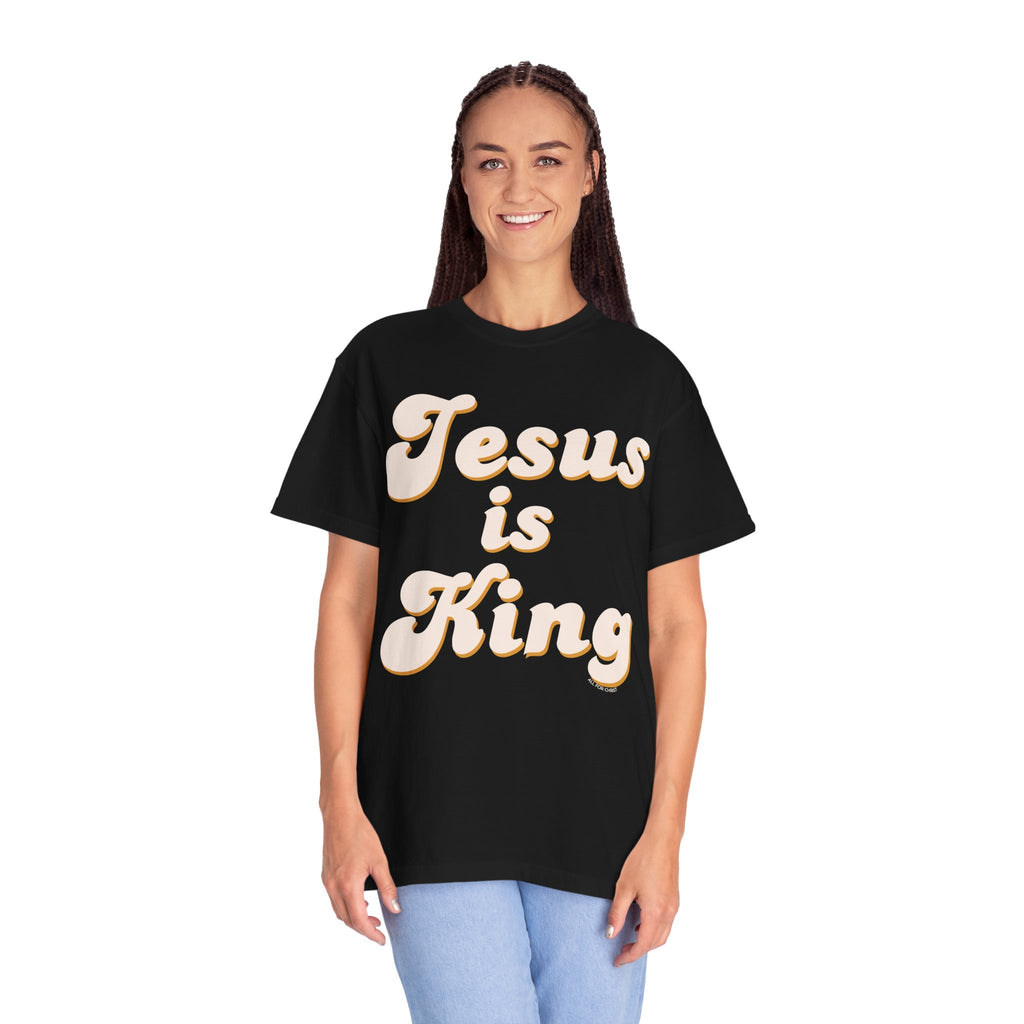 Jesus Is King T‑Shirt — Retro Christian Faith Tee